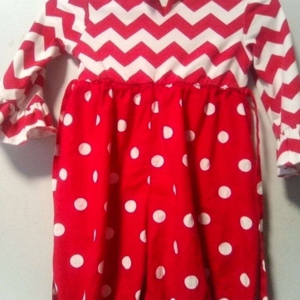 RARE addition brand girls holiday one piece festive outfit. Size 9 months.